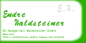 endre waldsteiner business card